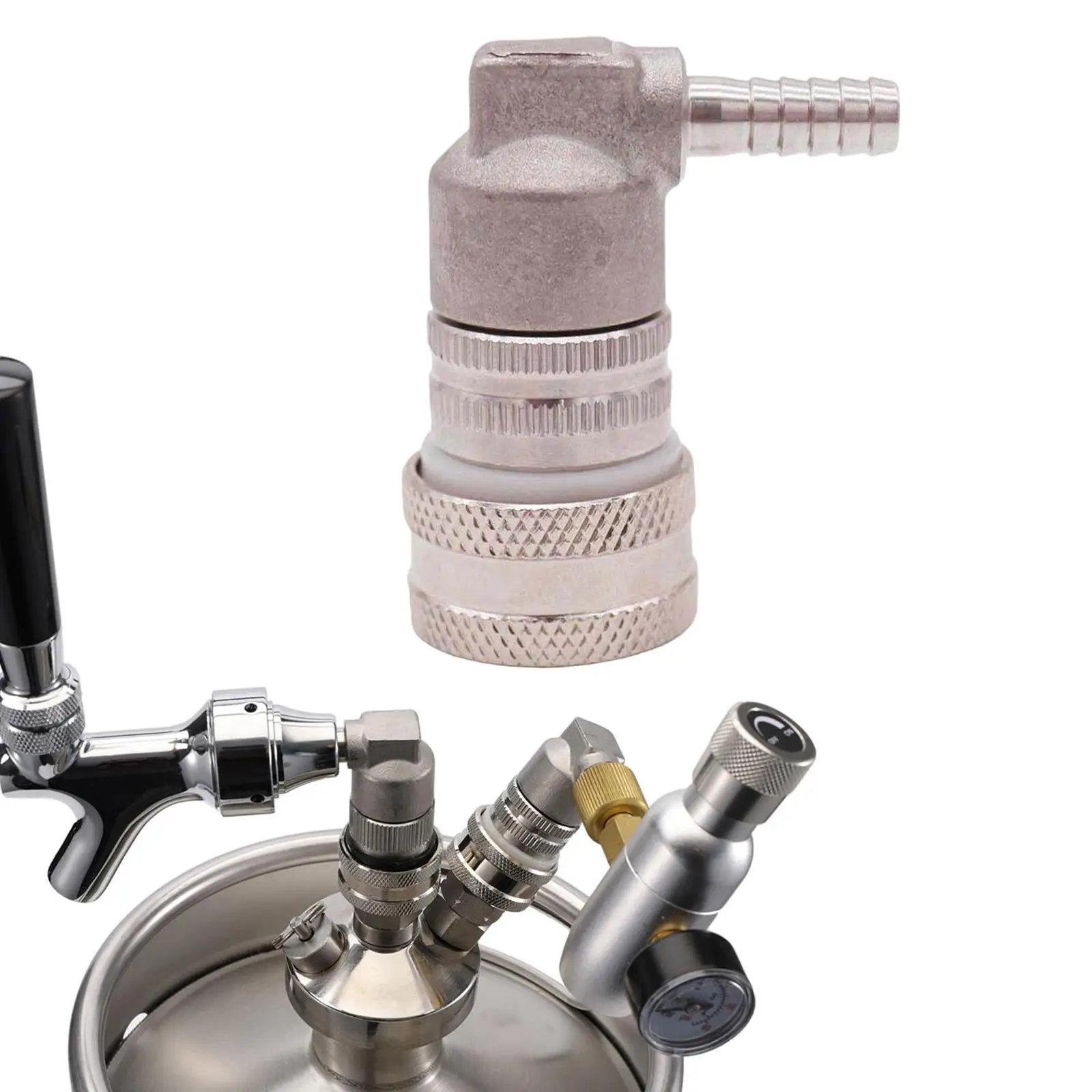 Quick Disconnect Stainless Steel Corny Keg Fitting Easy Install Leakproof Repair for Home Brewing Beer Kitchen