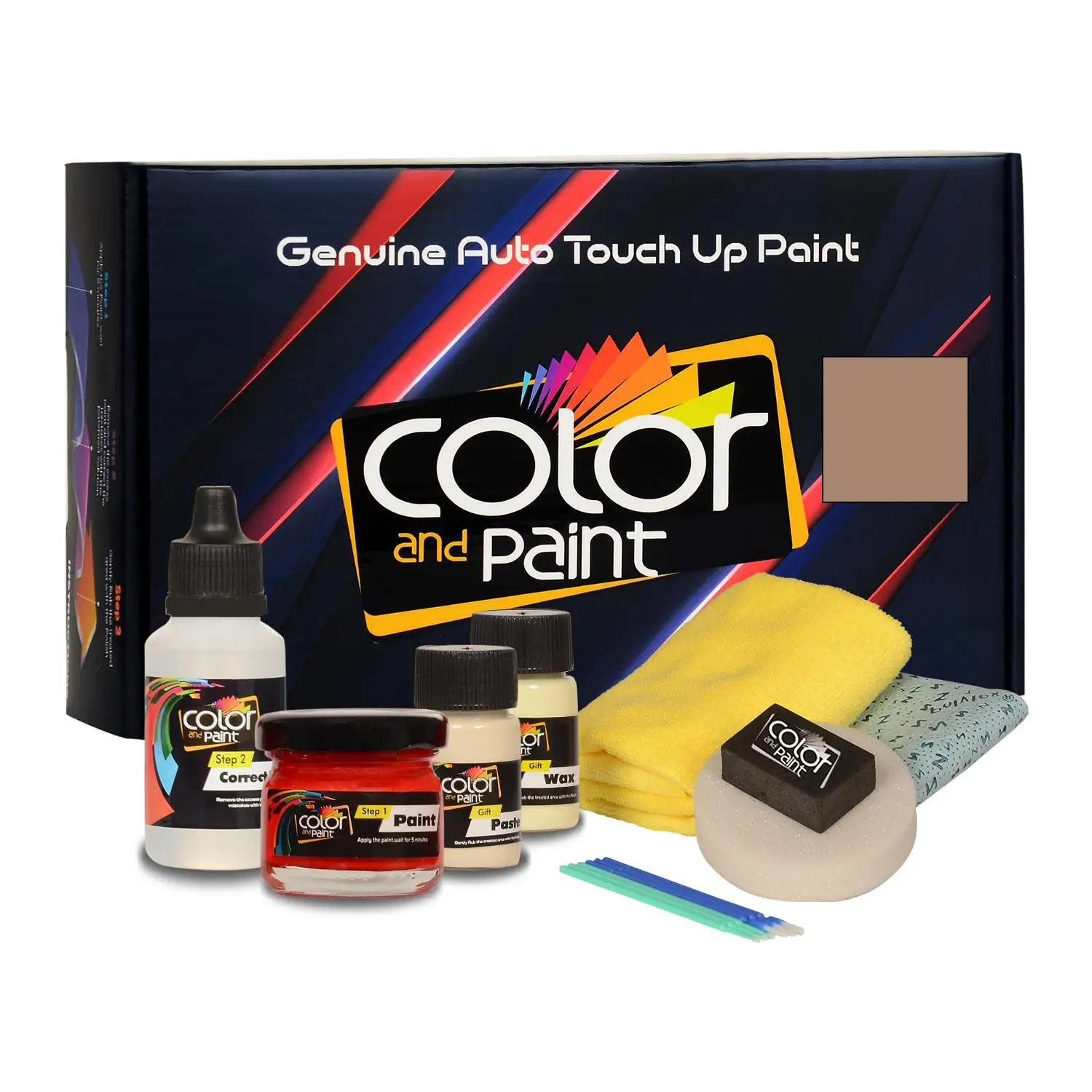 Color and Paint compatible with Fiat Automotive Touch Up Paint - LIGHT COPPER MET - 732/B - Basic care