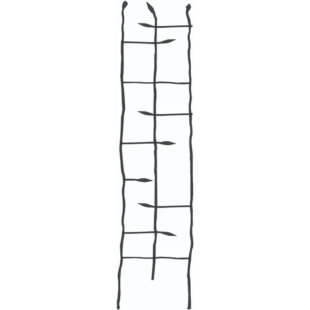 

Panacea Products Narrow Forged Twig Trellis with Leaves, Black