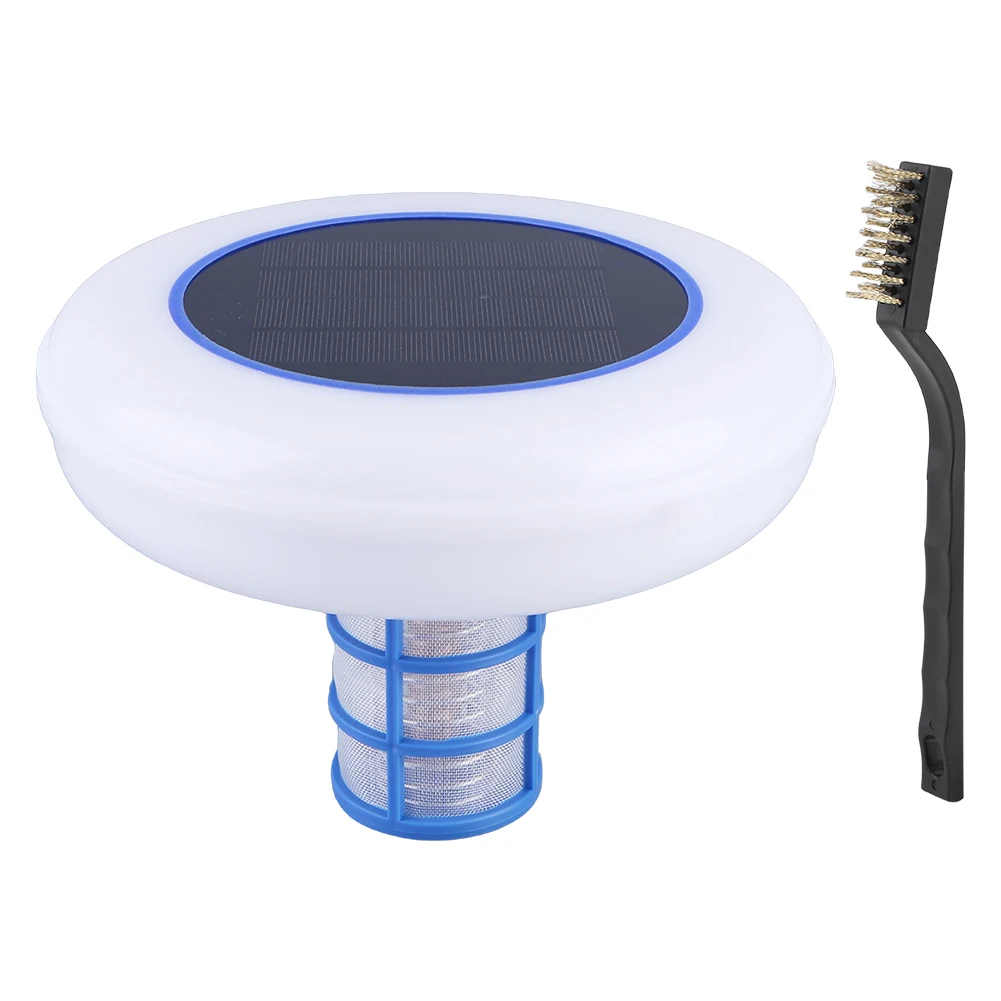 

Solar Powered Pool Ionizer 7-Colored LED Light Copper Pool Ionizer Pool Cleaning Purifier for Above Ground Pool Up To 35.000 Gal