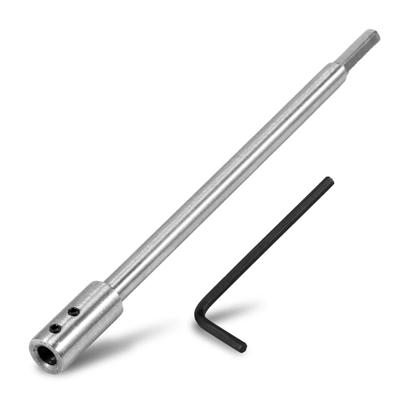 Extensión de broca Forstner para vástago redondo de 3/8 de pulgada, extensor de broca de pala de madera de acero con alto contenido de carbono