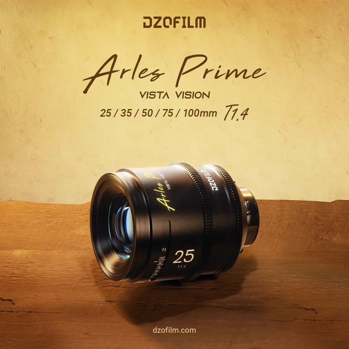 DZOFilm Arles 25mm 35mm 50mm 75mm 100mm T1.4 Large Aperture Prime Cine Lens Kit FF VV ARRI PL Mount