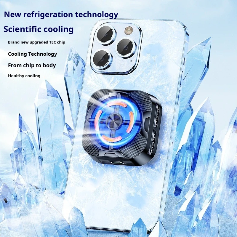 جديد الهاتف المحمول PUBG لعبة برودة أشباه الموصلات AI التحكم في درجة الحرارة مع ضوء RGB المغناطيسي/الخلفي كليب التبريد المبرد #4