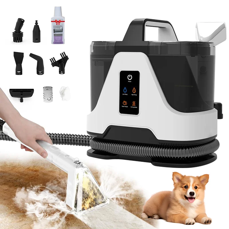 

Новый промышленный ручной пылесос для влажной и сухой уборки, домашний портативный очиститель для ковров и обивки дивана с парою