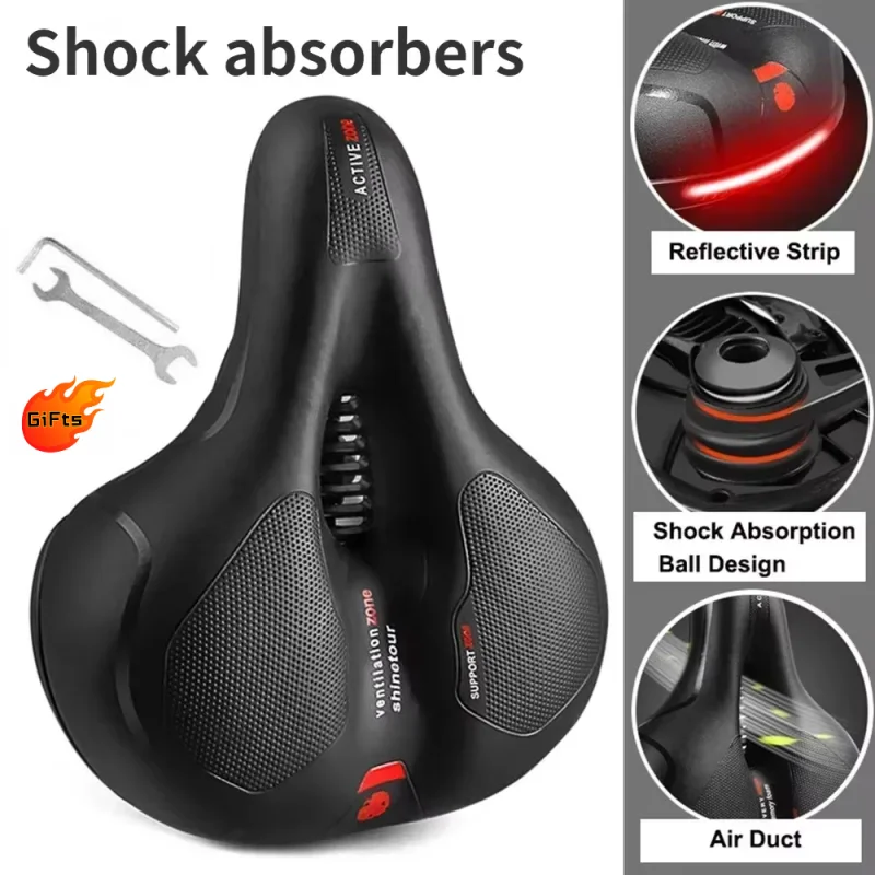 AliExpress Damping Hollow Breathable Bicycle Saddle Men Women MTB Road Bike Saddle Shock Absorbing Comfortable