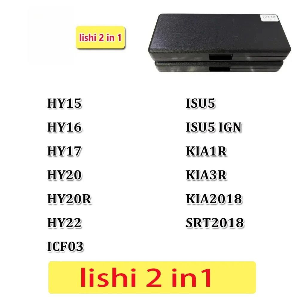 Lishi 2 in 1 Tool HY15 HY16 HY17 HY20 HY20R HY22 ICF03 ISU5 KIA1R KIA3R for KIA2018 SRT2018 Locksmith Tool for Car Key