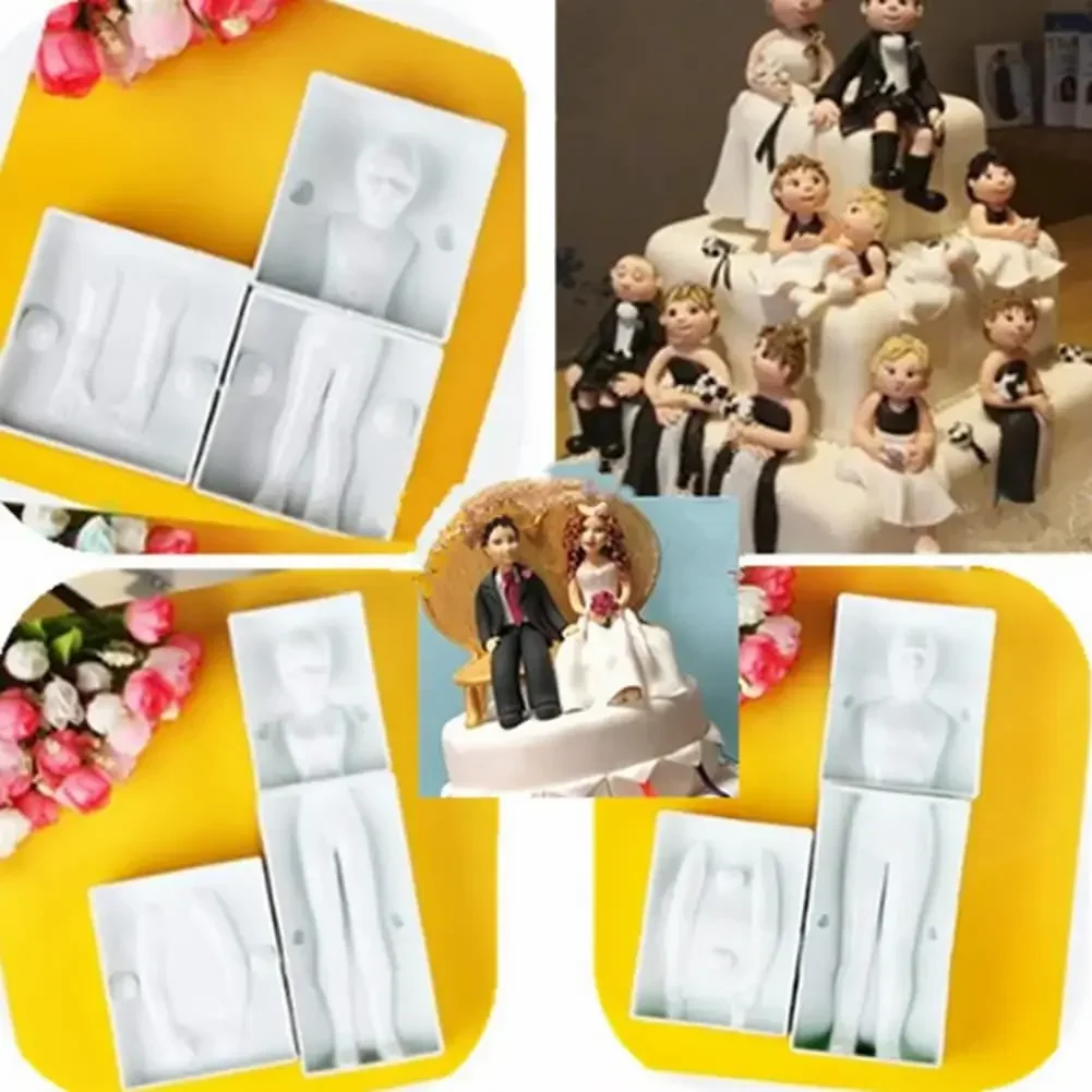 

Plastic 3d Human Mould 3D Man Woman Children Doll Body Arm Leg Clay Polymer Diy Templates Molds for Resin Cake Decorating Tools