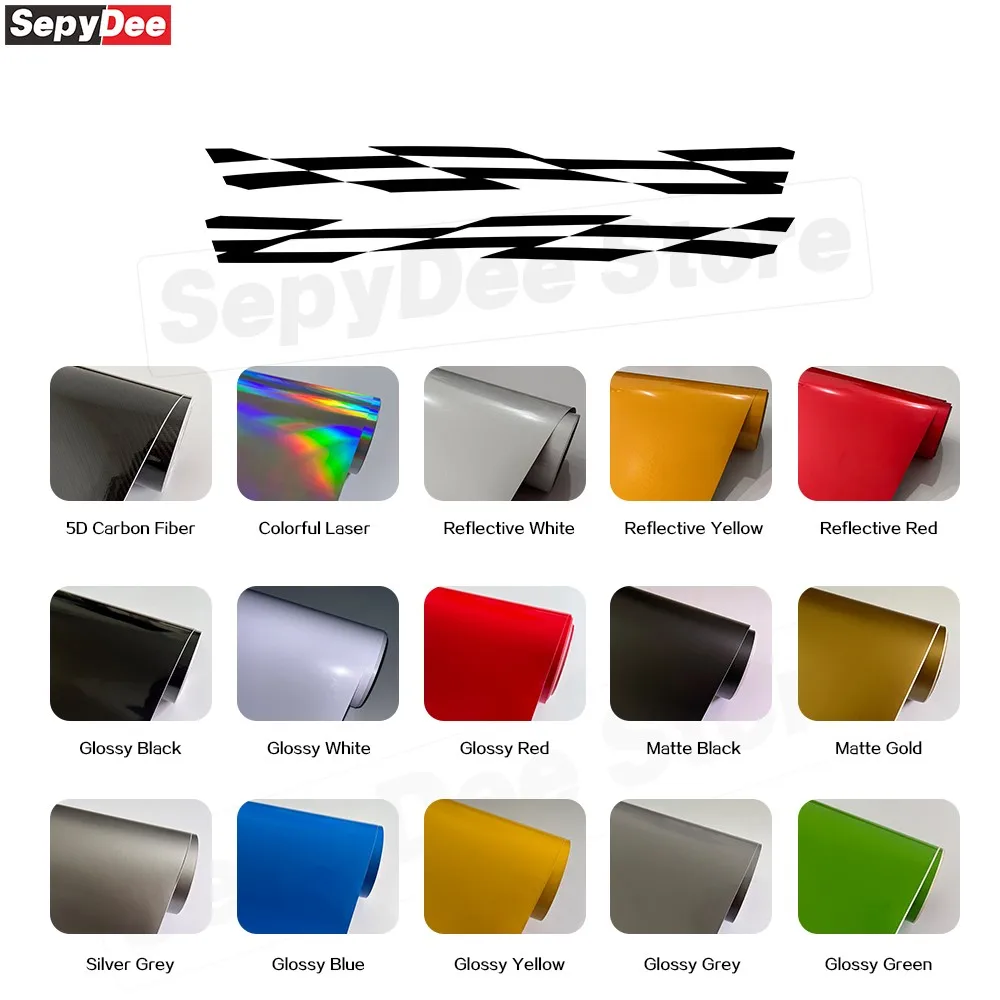 

2 шт., гоночная спортивная наклейка с боковыми полосками для Toyota FJ Cruiser, графическая клетчатая наклейка, автомобильные аксессуары