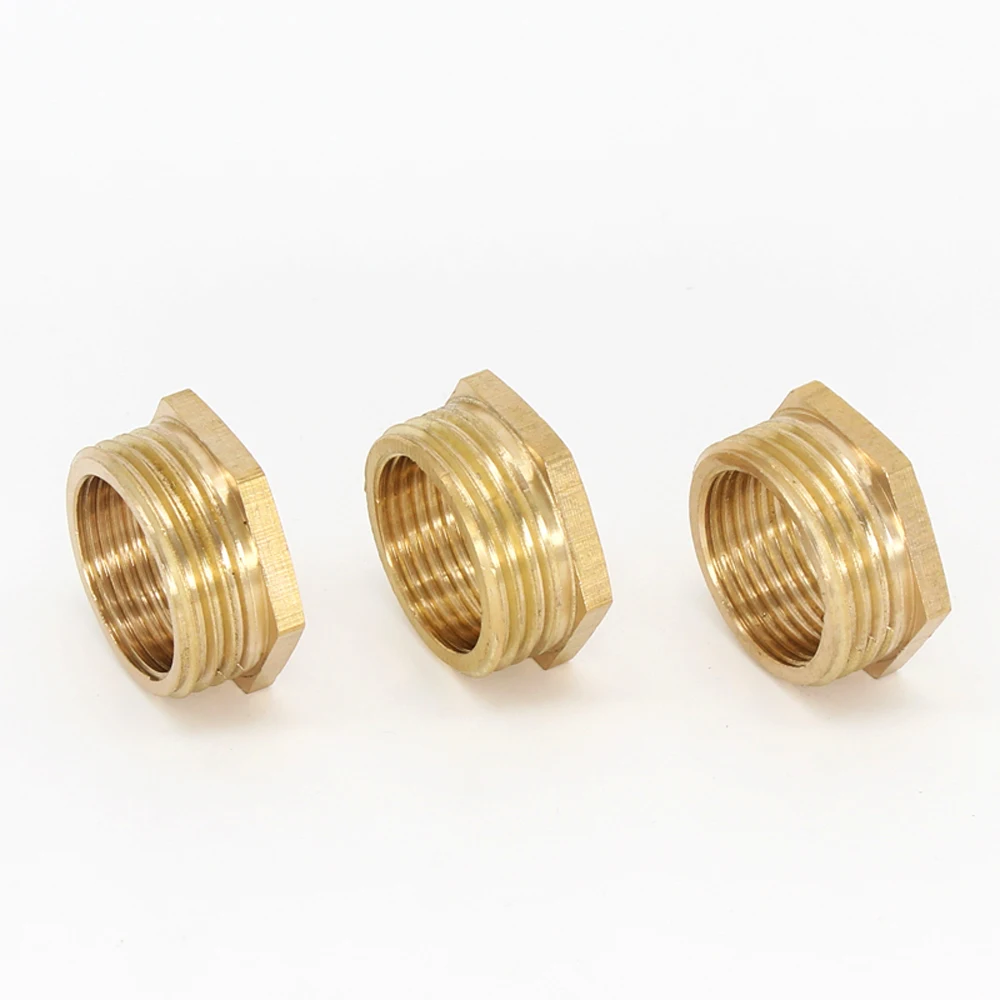 

1/8" 1/4" 3/8" 1/2" 3/4" 1" BSP Male To Female Brass Bushing Reducing Pipe Fitting Connector Adapter Water Gas Fuel Home Garden