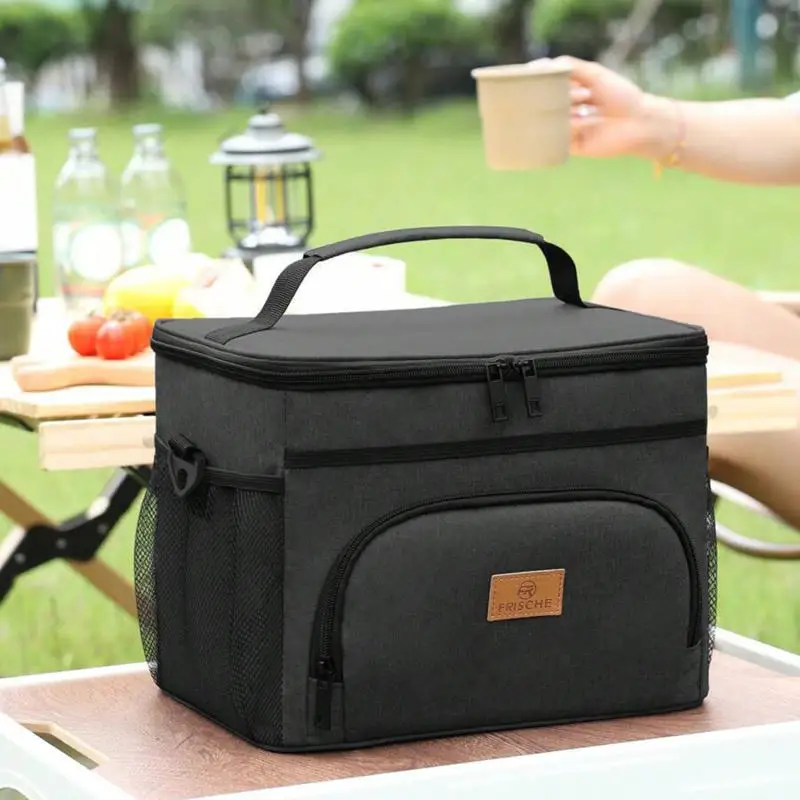 Large Capacity Leak Proof Lunch Backpack Thermal Large Picnic Cool And Warm Insulated Bag Outdoor Storage Shoulder Bag