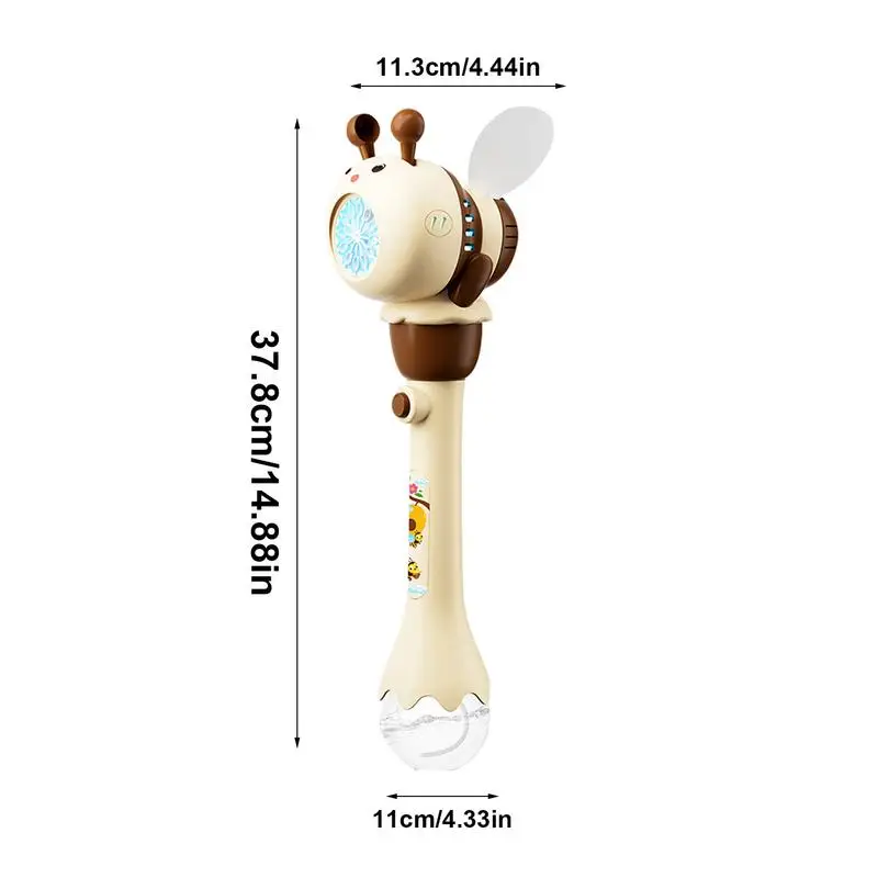 Pistola elétrica de bolhas de abelha com 12 buracos, máquina de bolhas de brinquedo para crianças, presente para jogos ao ar livre, fabricante automático, sopradores de sabão de desenho animado