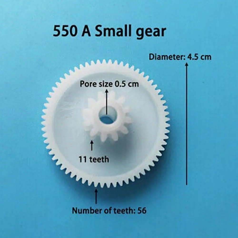 

1Pcs Plastic Electric Stroller Gear Electric Baby Cars S/M/L 390/550 Gearbox Gear Kid's Electric Vehicle Children Toy Parts