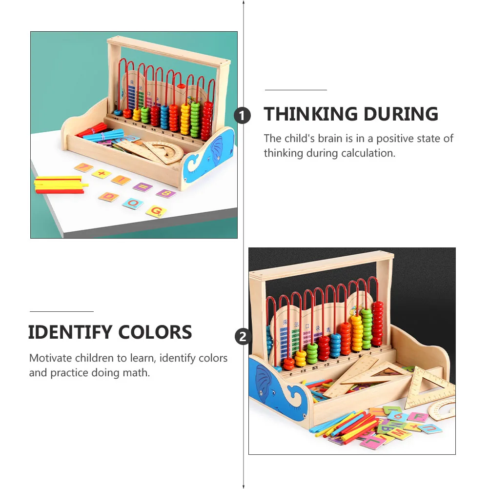 Ábaco de madera para matemáticas, herramientas de aprendizaje, juguetes educativos, cuentas aritméticas preescolares coloridas, desarrollo del cerebro