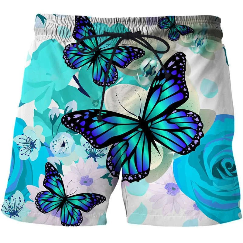 Calções de praia coloridos com estampa 3D, calção de verão, calção casual para férias, calções de surf, meninos, meninas