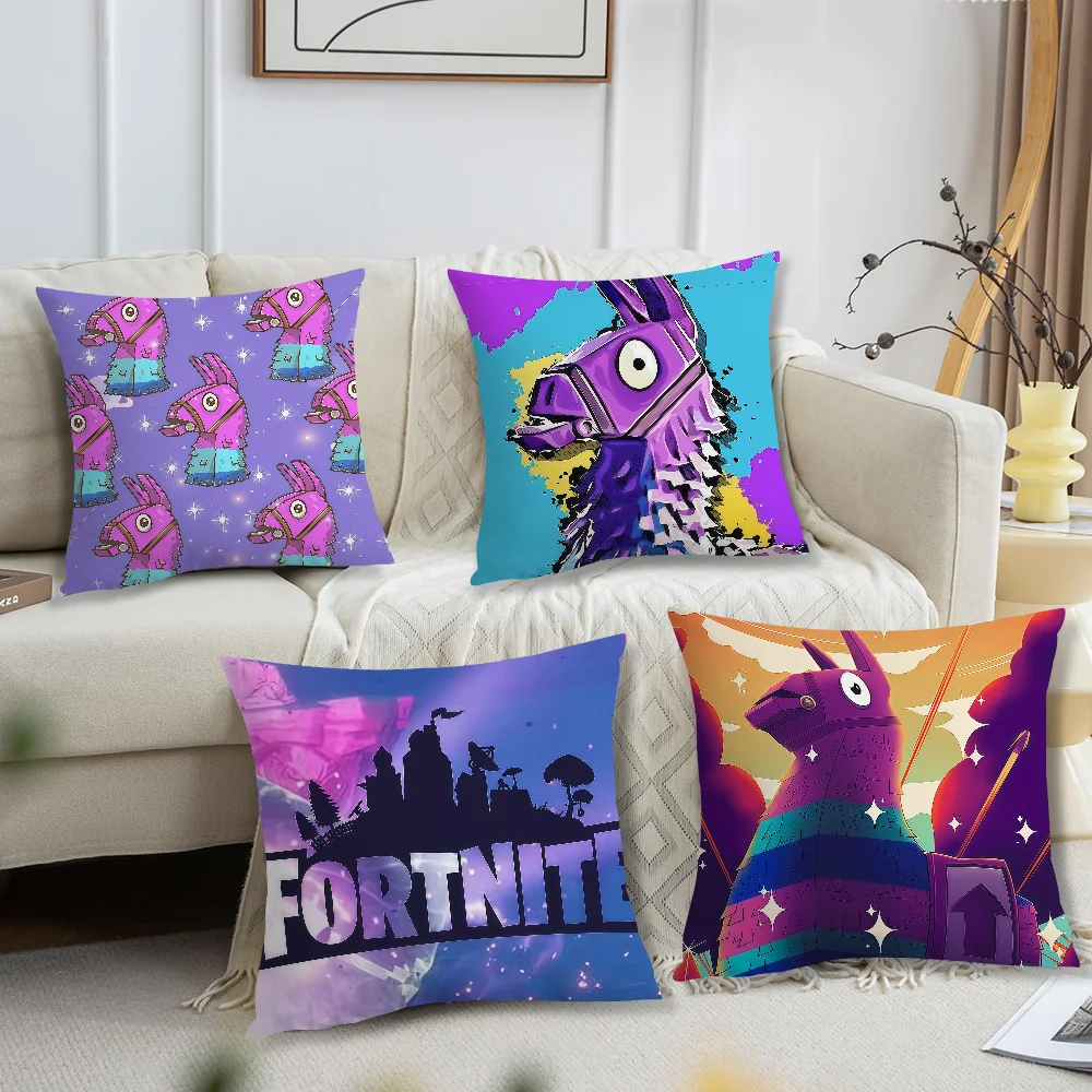 Game F-FORTNITE Kissenbezug für Kissen, bedruckt, Sofa-Dekoration, Zuhause, Auto, Zimmer, Café, Büro, nordische Einfachheit