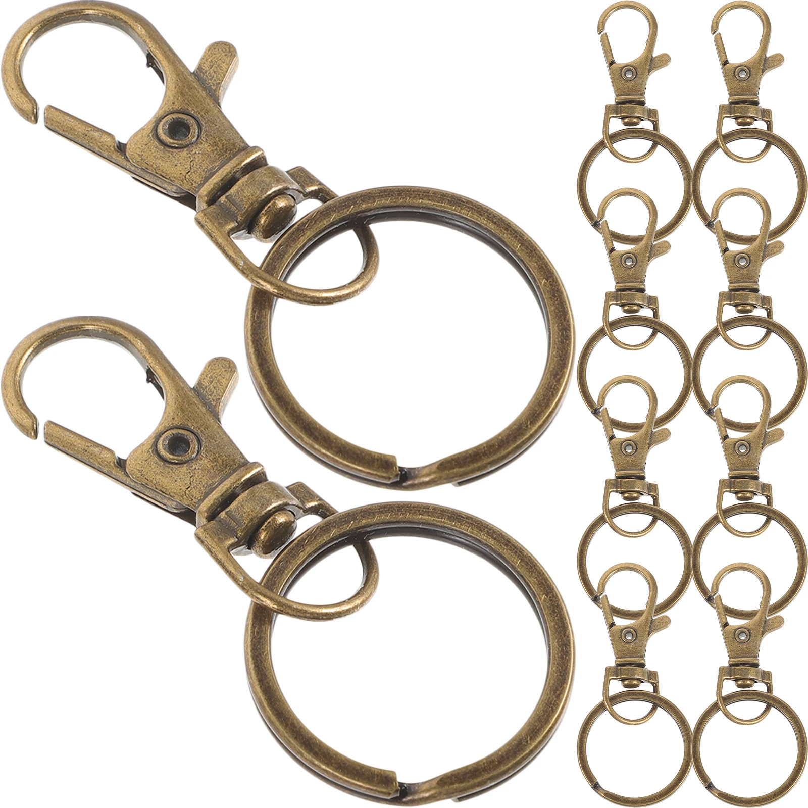

60 Pcs Dog Buckle Keychains Durable Metal Zinc Alloy Creative Keyring Lobster Buckles Rings for Handbags Keys Holder