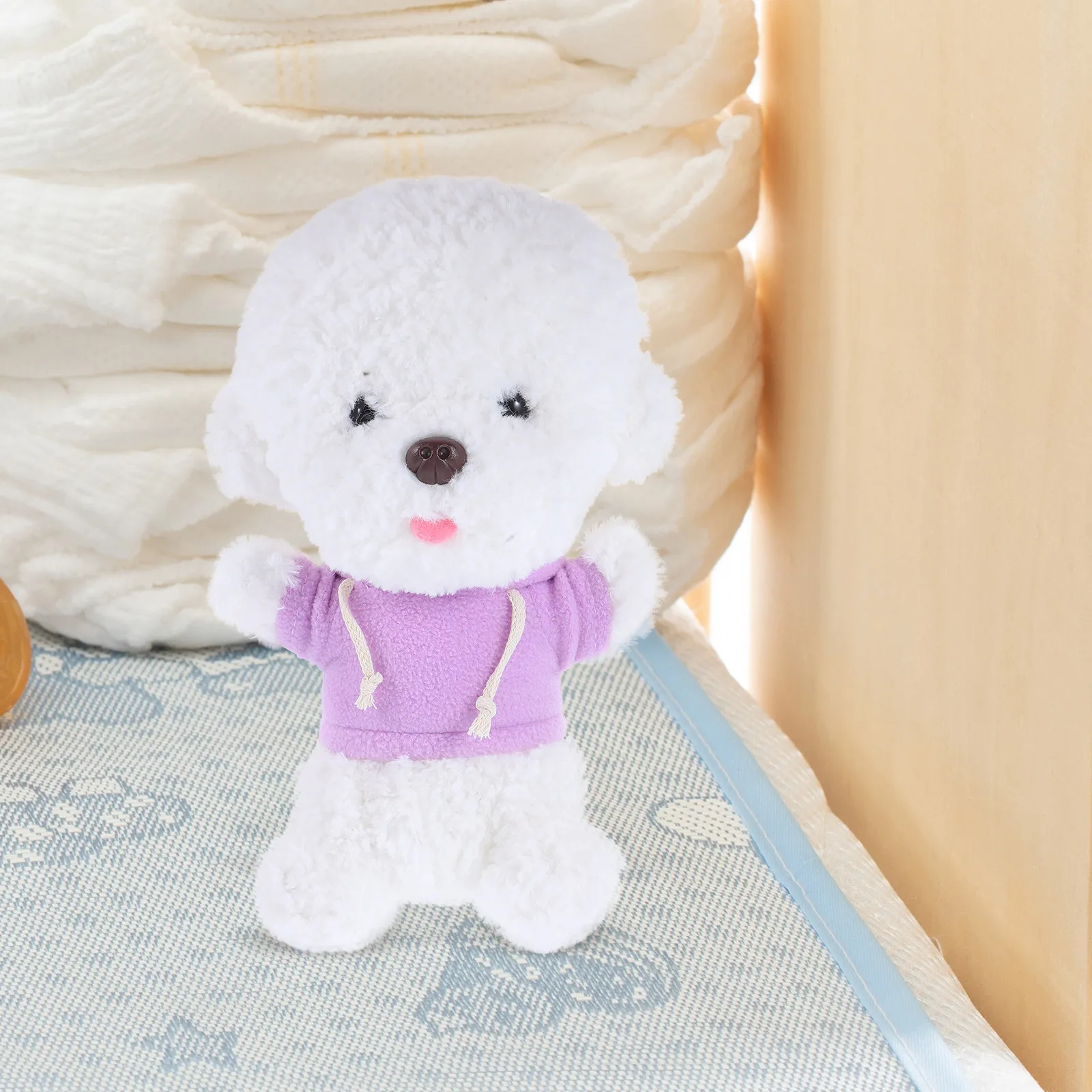

2Pcs Bear Hoodies Soft Replacement Clothes Cute Animal Costume Set Adorable Outfit for Stuffed Animals Play Dress Up Accessory