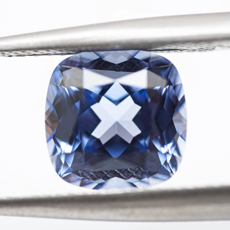 Top Lab Grown Sapphire Square Cushion Cornflower Color VVS1 Selectable AGL Certificate Charms Beads Diy Jewelry Making Materials