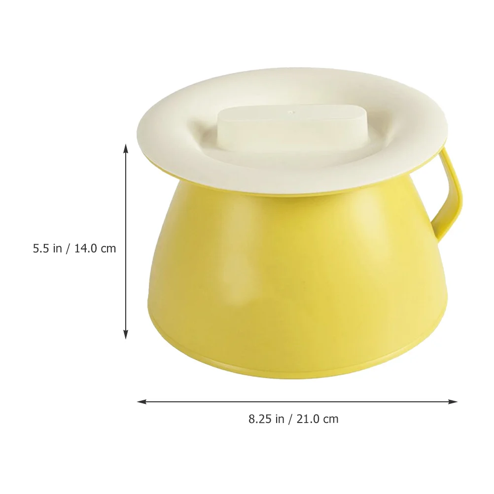 وعاء غرفة الأطفال البصق البلاستيكي مع غطاء مقاوم للسقوط متين وخفيف الوزن وقاعدة غير قابلة للانزلاق لغرفة النوم والمحاولة المنزلية