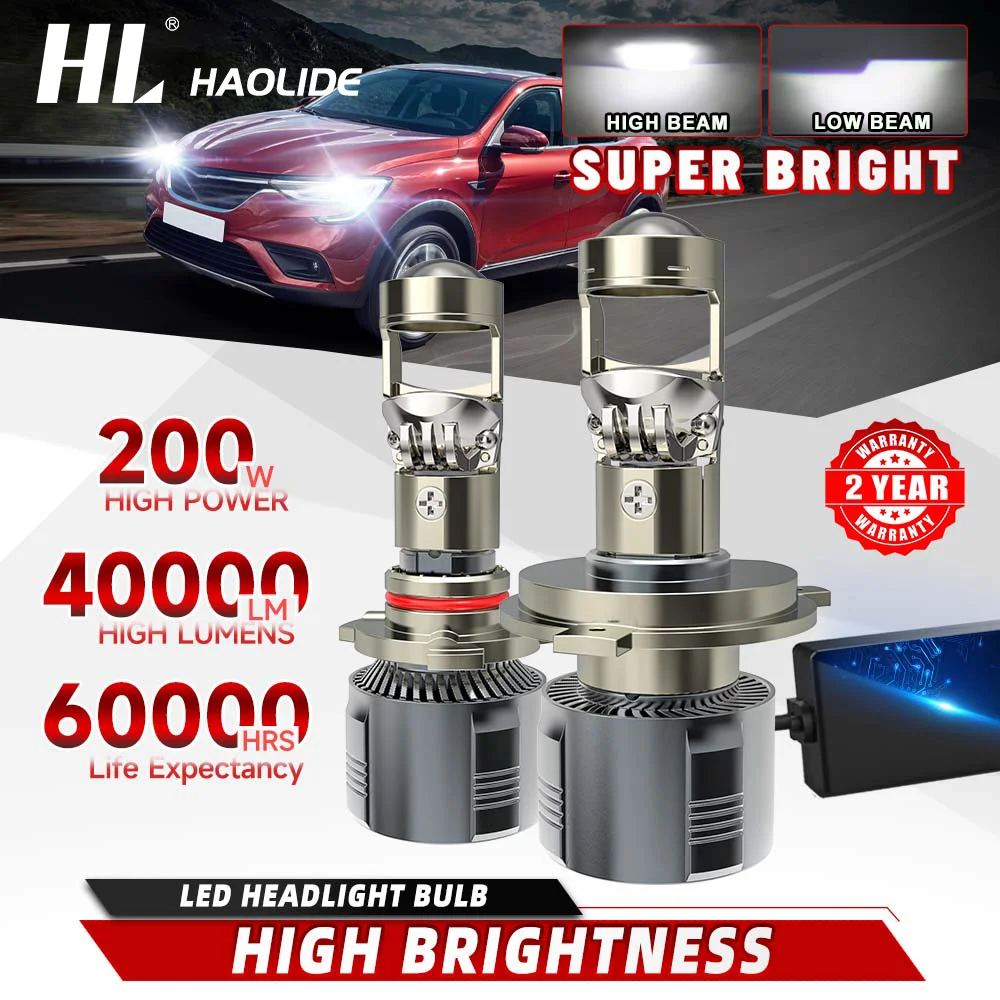 

HL Super Bright MINI Led Projector Lens Bulb H4 H7 H11 Car Headlight Canbus Lampa High Power 6000K Mini Auto Fog Lamp 12 24V
