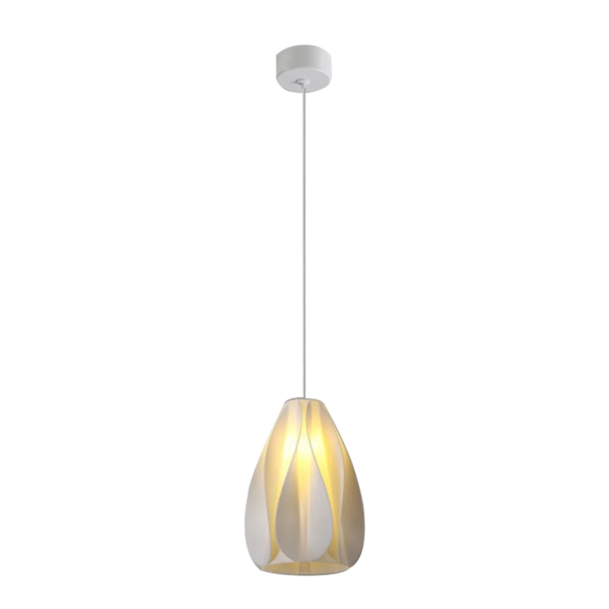 

M86K PVC Shade Living Room Stairs Chandelier Wave Design Ceiling Chandelier for Bedroom Kitchen Island Living Room A