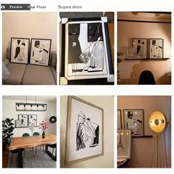 Scandinavian Simple Wall Art Modern Korean Black and White Love Theme HD Canvas Poster Print Home Bedroom Living Room Decoration