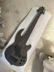 8-Strings Electric Bass Guitar with Black Hardware,Rosewood Fretboard,3 pickups,offer customized