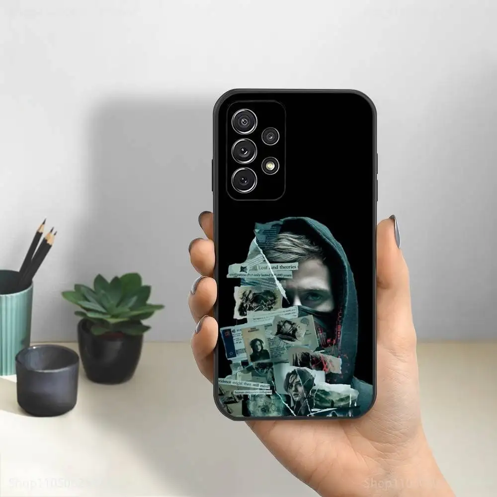 Capa de telefone A-Alan W-Walker N-Norway-DJ para Samsung S25, S24, S23, S22, S21, S20, S10, Ultra, Plus, Lite, FE, capa preta de silicone macio
