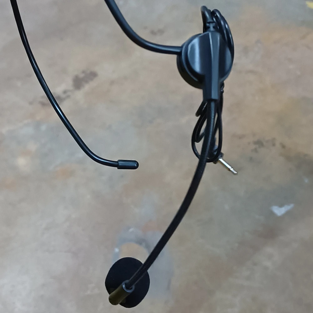 ميكروفون سماعة الرأس المثبت على الرأس، مضخم صوت سلكي مرن