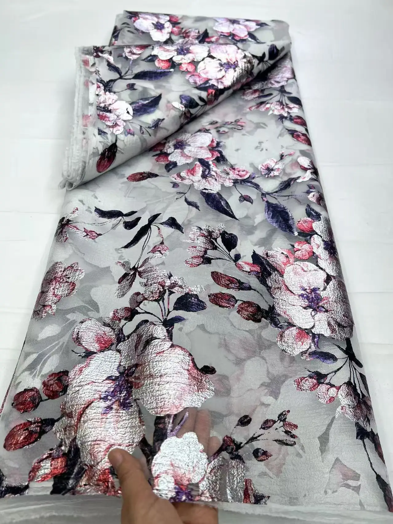 2025 Luxury Nigerian Brocade Organza Lace Fabrics African Jacquard Lace Fabric 5Yards High Quality French Tulle Lace For Dress