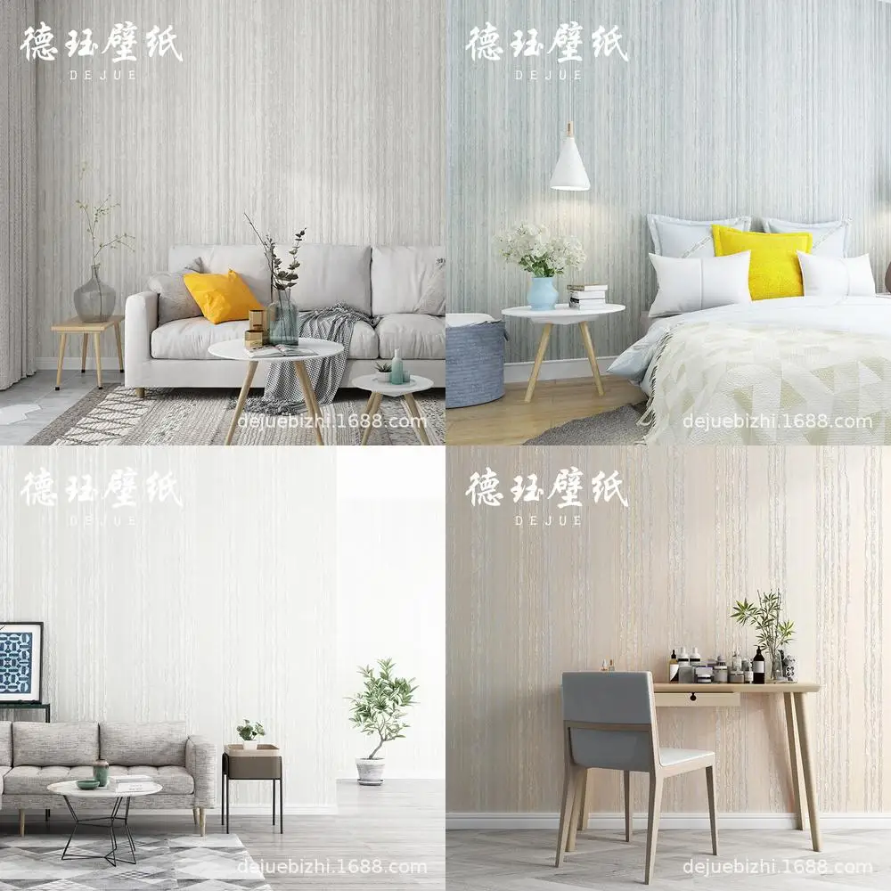 

Scandinavian Style Modern Minimalist Diatomaceous Earth Stripe Wallpaper for Living Room Bedroom Accent Wall Non Woven Fabric Wa