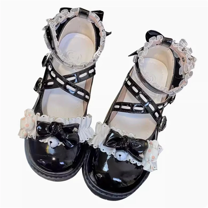 

Mary Jane Sweet Girl Female Kawaii Tea Party Japanese Cute Anime Lolita Shoes Harujuku Patent Leather Low Heel