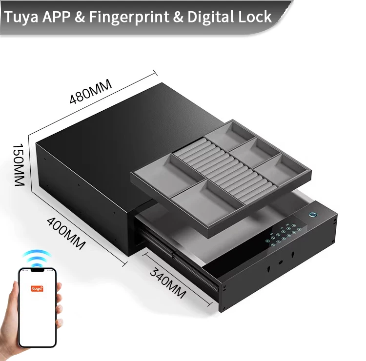 Intelligent American high-security electronic digital combination lock drawer type hidden safe