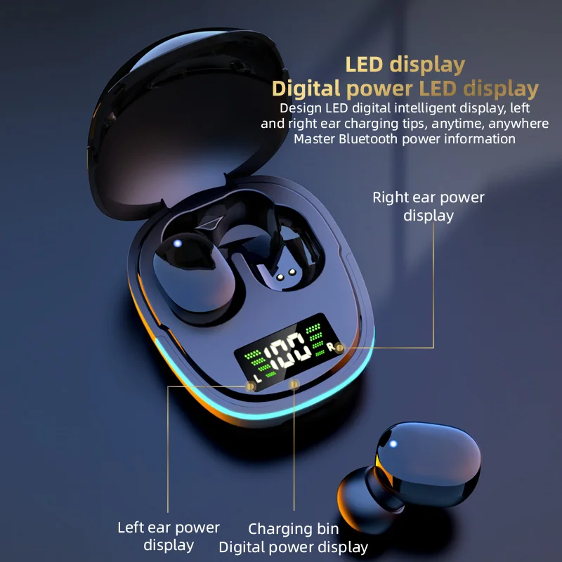 Original TWS G9S True Wireless Bluetooth Earphones Support All Phones and Tablets LED Display Earbuds Wireless Bluetooth Headset