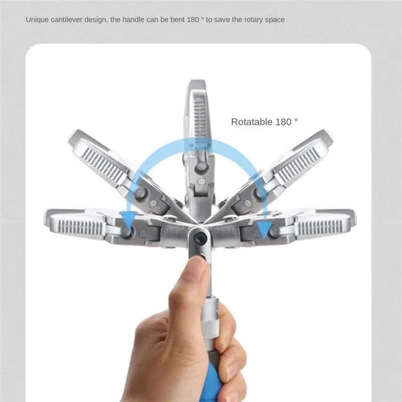 A04G-Multifunctional Ratchet Adjustable Wrench 5-In-1 Swing Ratchet Rapid Expansion For Hydropower Maintenance Accessories