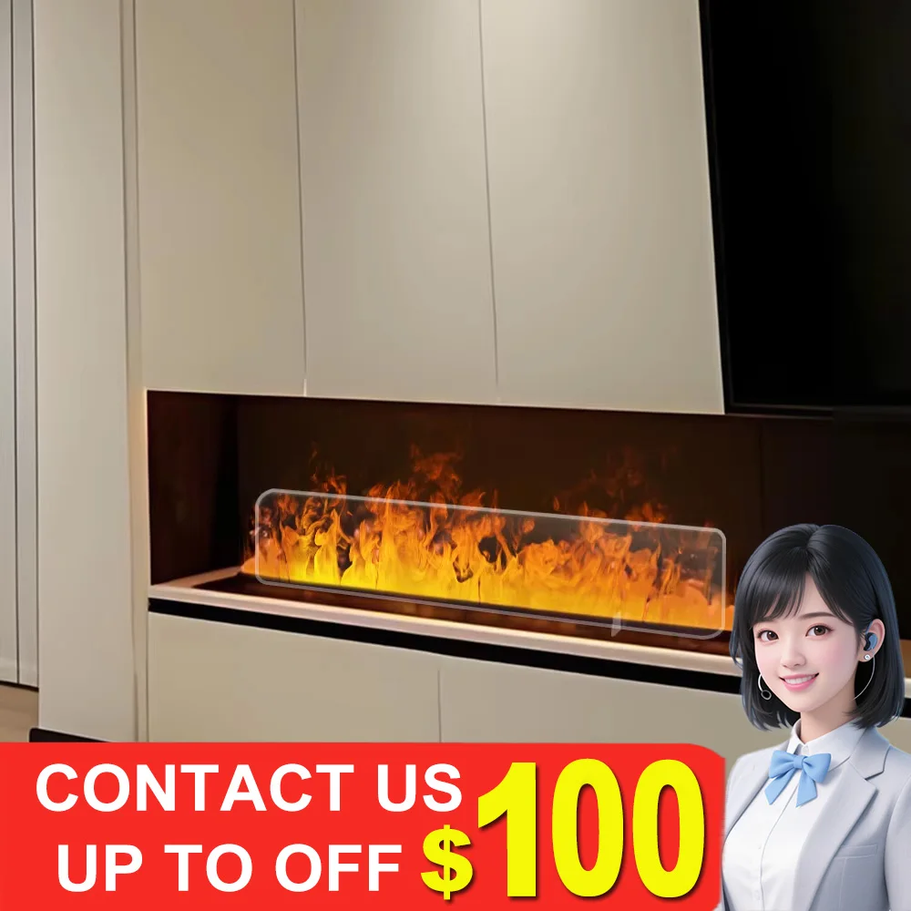 

Умный внутренний водяной паровой камин с цветным пламенем, экологичный декоративный увлажнитель, 3D-атомизирующий камин без риска возгорания, идеален для создания атмосферного уюта в помещении, без функции обогрева, ст