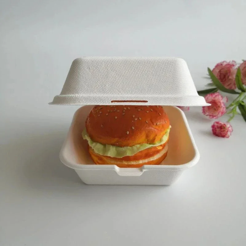 10/20PCS Disposable Lunchbox Bento Food Containers Biodegradable Hamburger Box Baking Cak Packing Paper Dessert Snack Box