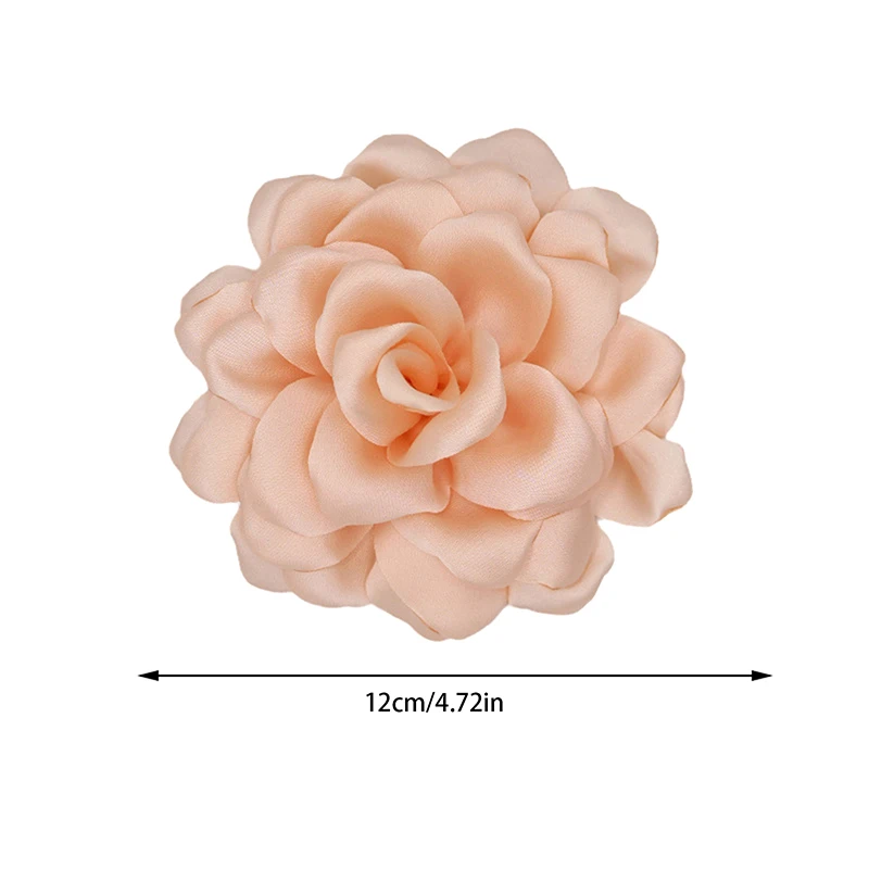 لذيذ النسيج زهرة كبيرة بروش التلبيب دبوس حساسة أنيقة زهرة المتضخم بروش دبوس زهرة دبوس الشعر أغطية الرأس الوصول إلى الشعر