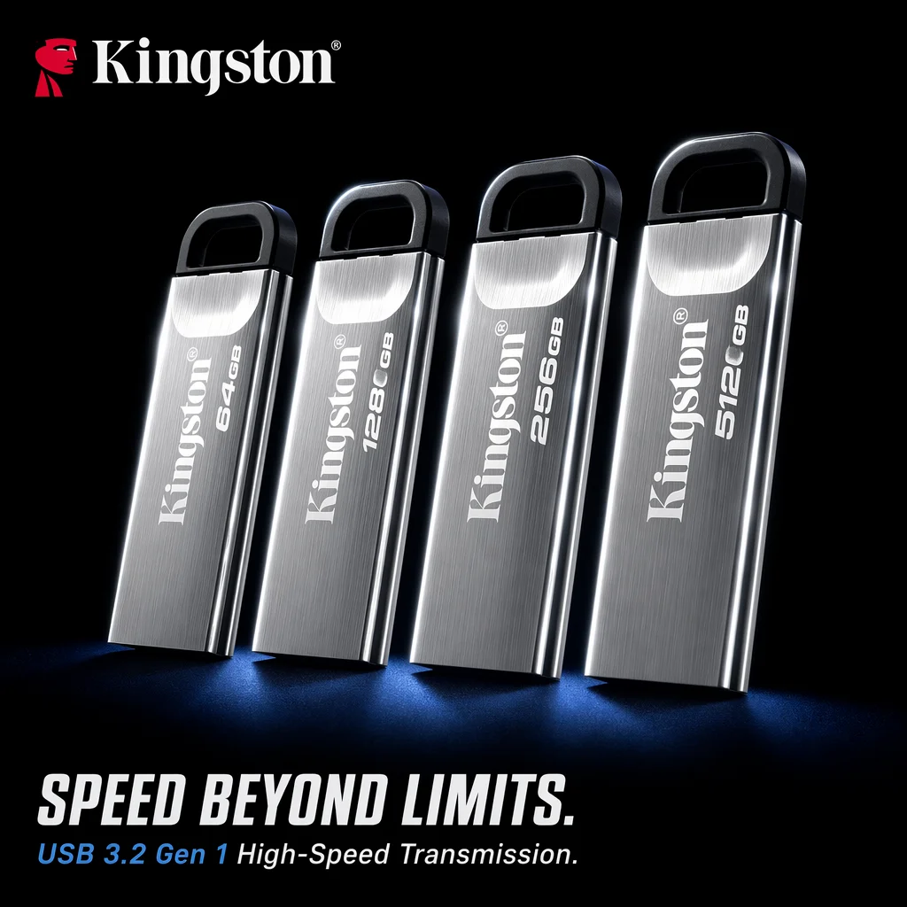 Unidad Flash USB 3.2 Kingston de 512 GB, Unidad de Memoria Portátil de Alta Velocidad, Resistente al Agua, para PC y Laptop