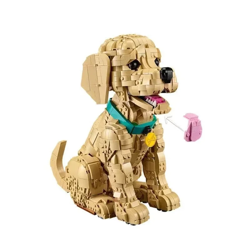 

2026 New Golden Retriever Puppy Building Block Toys New Year's Birthday Building Blocks