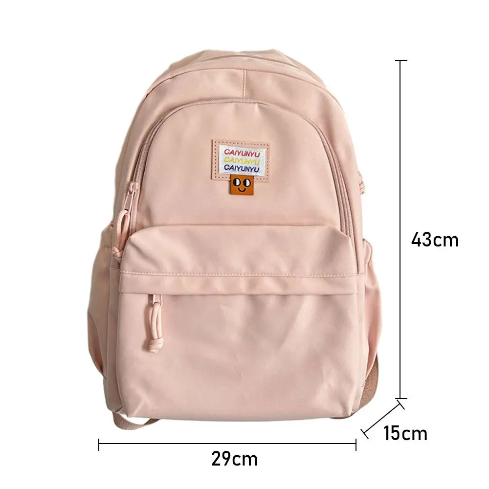 Large Capacity Backpack Shoulder Bag Bookbags Nylon Travel Knapsacks Student Daily Zipper Schoolbags