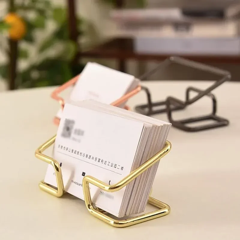 

Business Card Holder Desk Bracket Cards Organizer Office Gift Display Holders Desktop Storage Rack