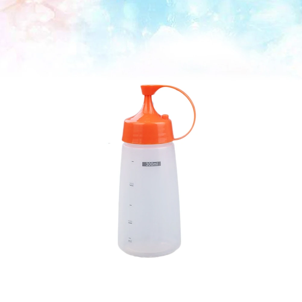 

300Ml Plastic Squeeze Condiment Bottles Lids Dispensers Ketchup Mustard Sauces Olive Oil Bbq Camping Waterproof High Temp