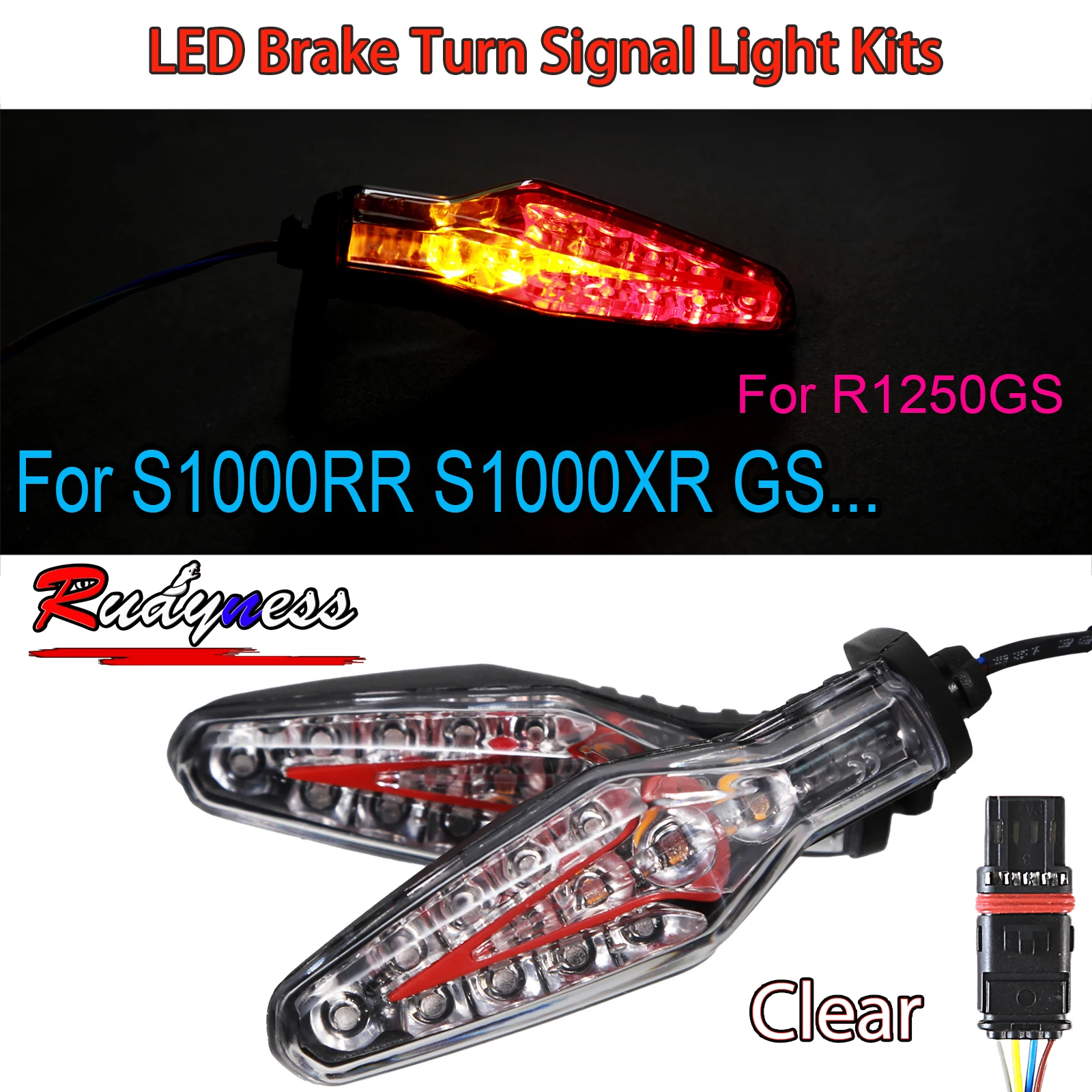 

Прозрачный светодиодный указатель поворота для BMW R1250GS ADV S1000RR S1000XR S1000R M1000RR S 1000 RR XR R1300GS 2020-2023 индикатор CE