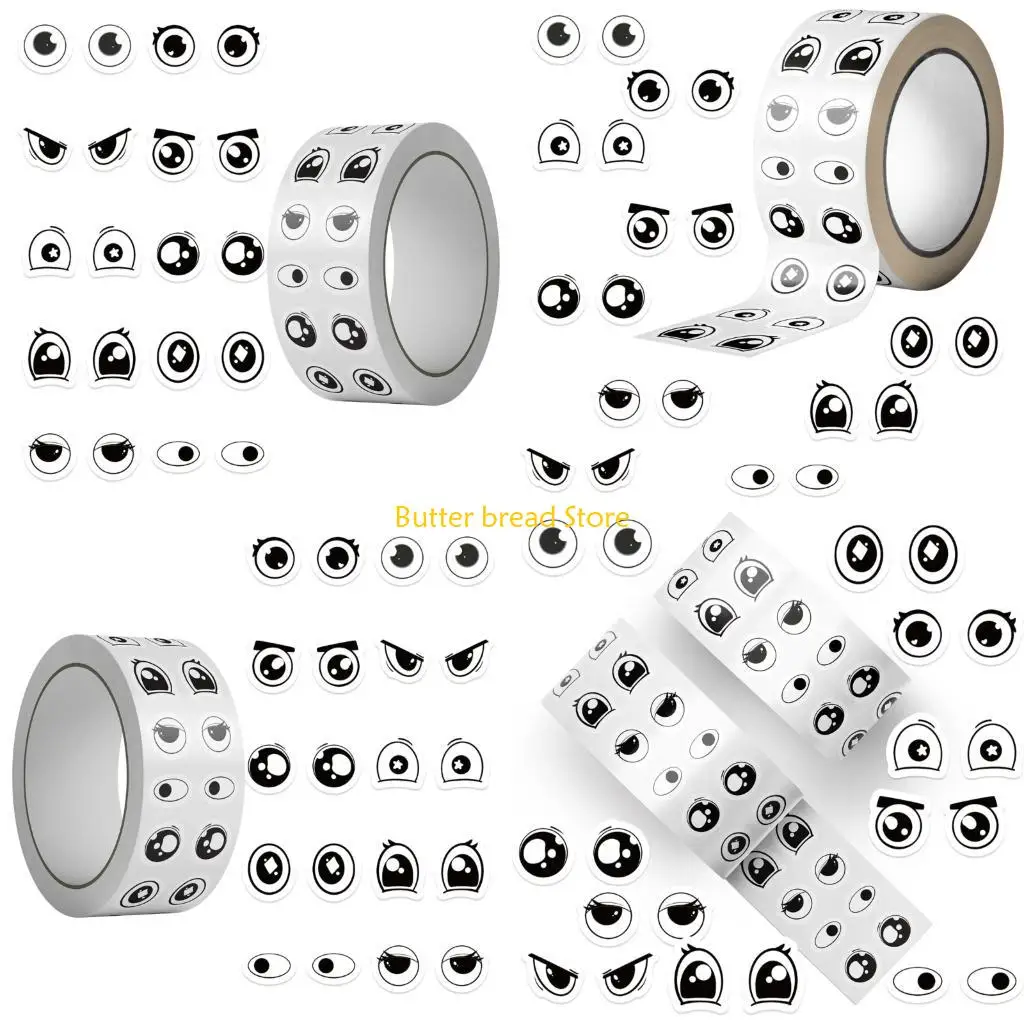 

W89C 500Pcs Eye Sticker Adhesive Wrapping Label for Seal Envelope Invitation