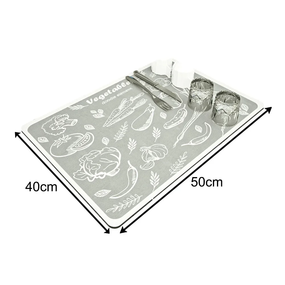 Super Absorbent Draining Board Mat for For kitchen Non Slip Quick Dry Coffee Pad for Tableware and Cup Holding