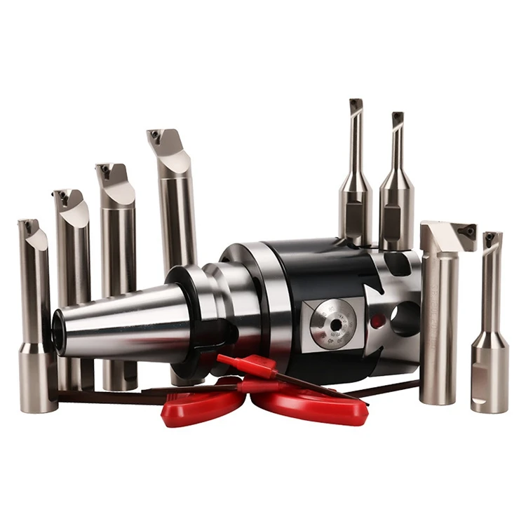 Quality Assurance Precision NBH2084 Boring Head Set R8 BT NT MT Shank With 8pcs Adjustable Insert Boring Bar