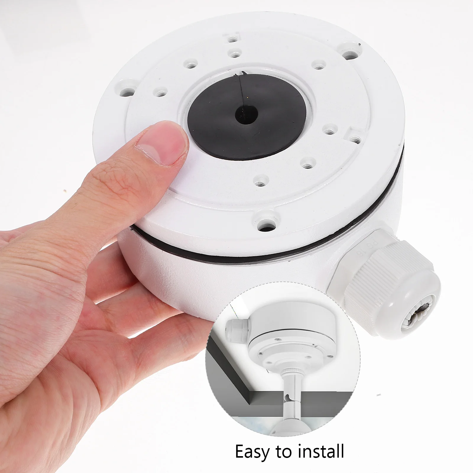

1pc Hemispherical Ceiling Mount Bracket CCTV Camera Wall Mounting Accessories Waterproof Electrical Box Cable Cover Outdoor Wire