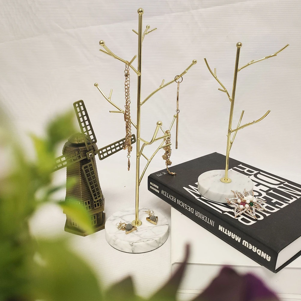 Jewelry Tree Storage Rack Desktop Organizer Display Earrings Holder Necklace for Women Functional Stand