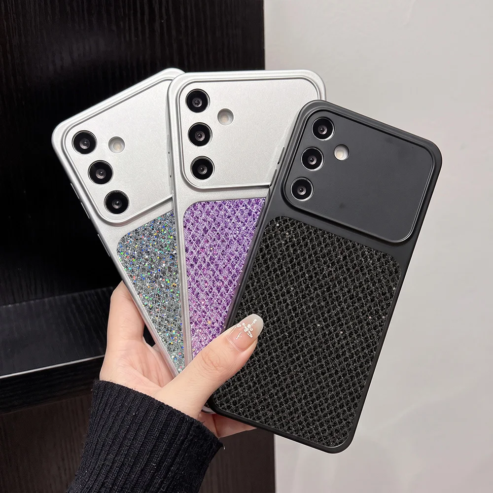 Bling Glitter Phone Case For Samsung Galaxy S26 Ultra S25 Ultra S24 Fe S23 Ultra A08 A07 A06 A05s Protective Cover Funda Bumper